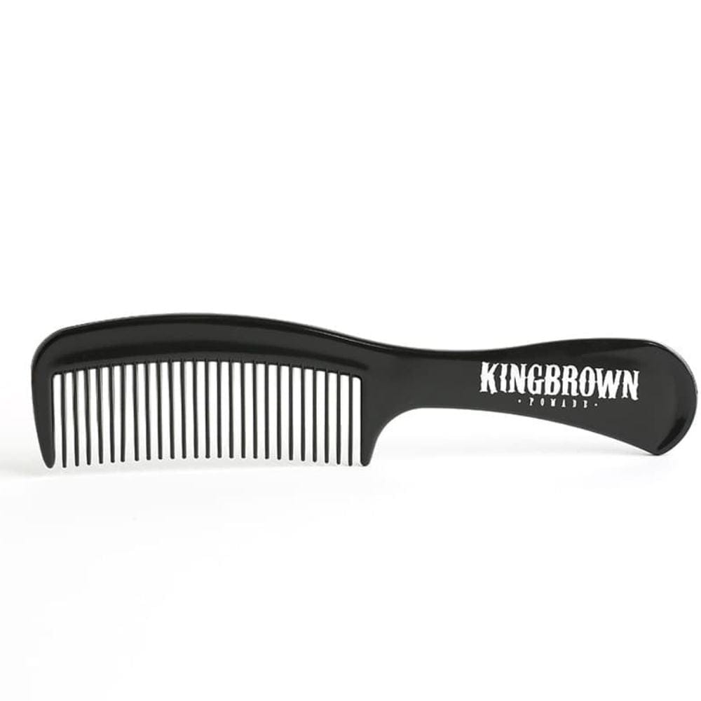 Hair Comb King Brown Black Handle Comb
