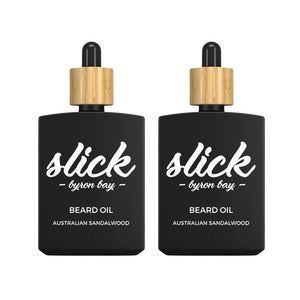 Beard & Moustache Oil Slick Beard Oil Australian Sandalwood 50ml (Pack of 2)