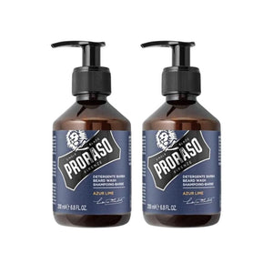 Beard Shampoo Proraso Azur Lime Beard Wash 200ml (Pack of 2)