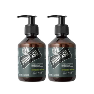 Beard Shampoo Proraso Cypress & Vetyver Beard Wash 200ml (Pack of 2)