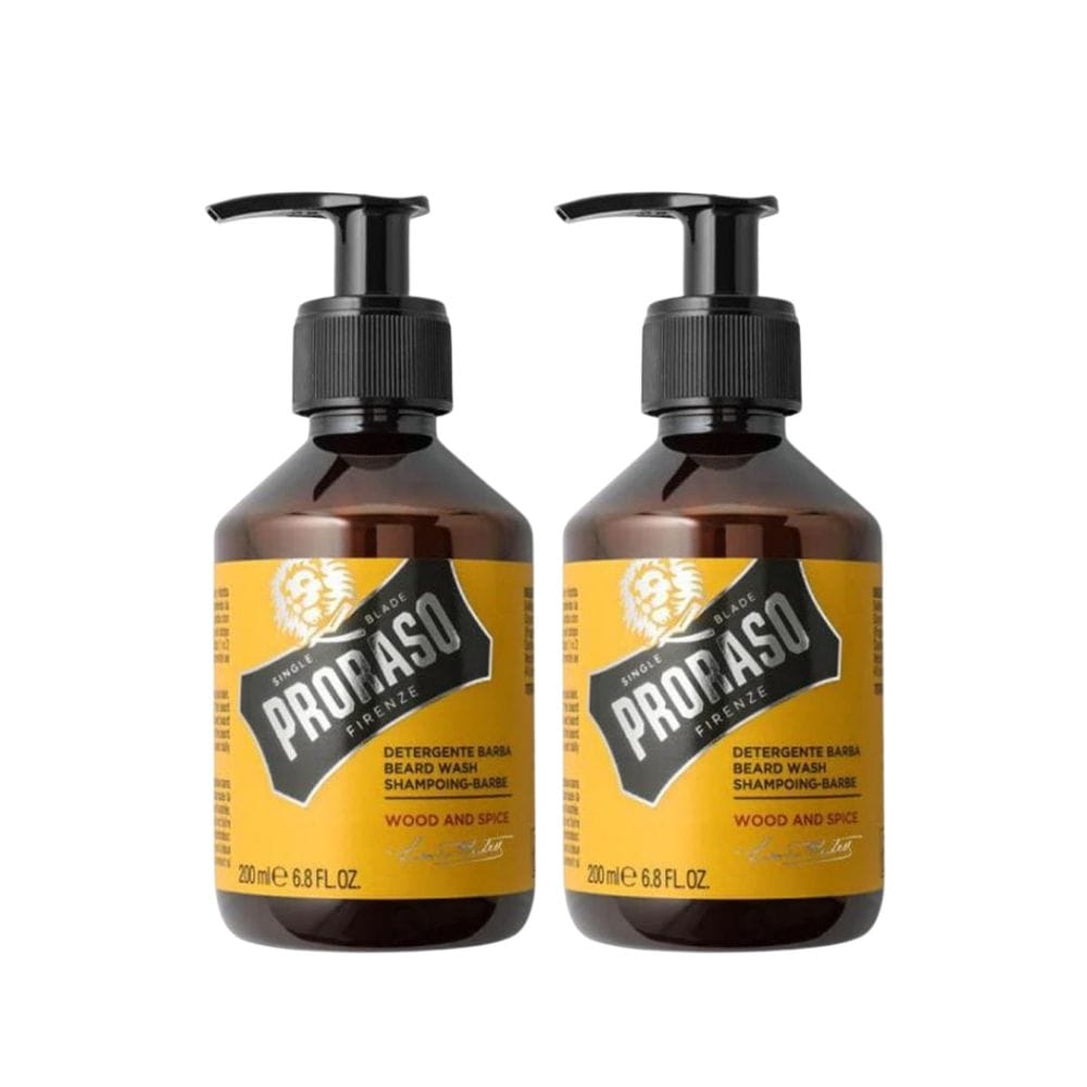 Beard Shampoo Proraso Wood & Spice Beard Wash 200ml (Pack of 2)