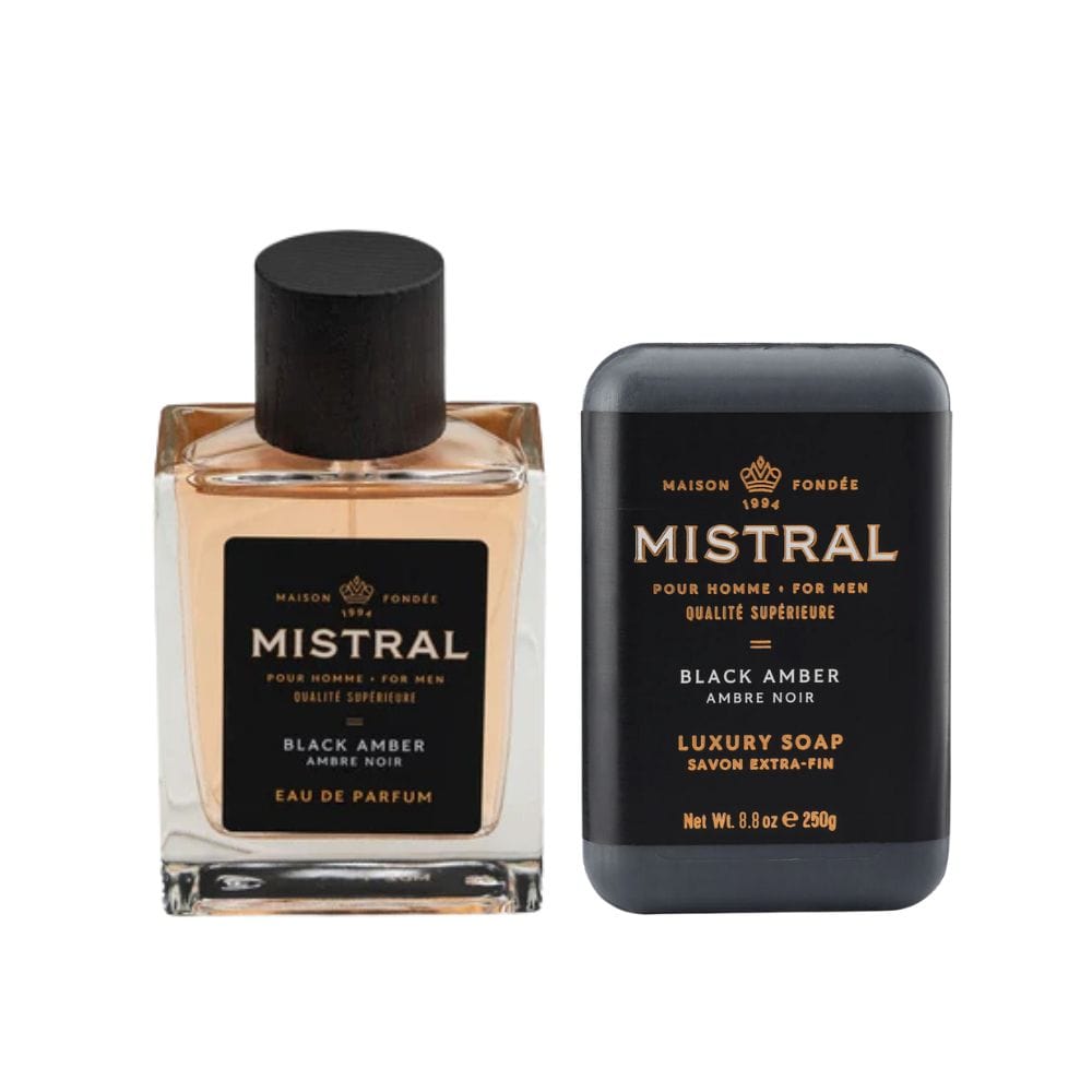 Gift Set Black Amber Mistral Men’s Eau de Parfum & Soap Gift Set