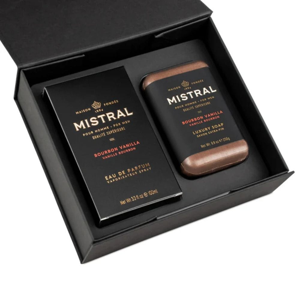 Gift Set Bourbon Vanilla Mistral Men’s Eau de Parfum & Soap Gift Set