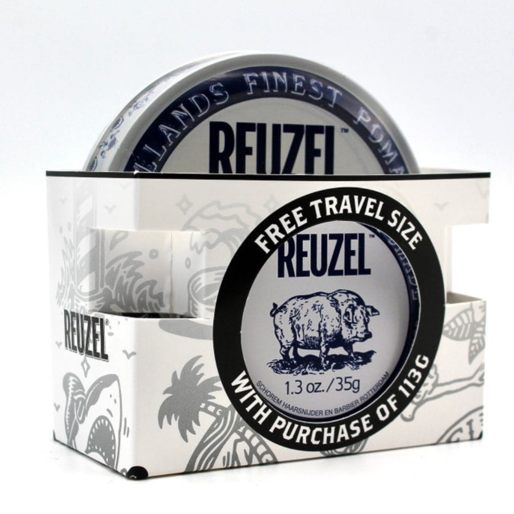 Hair Styling Product Reuzel Clay Pomade Road Trip 113g + Free Travel Size 35g