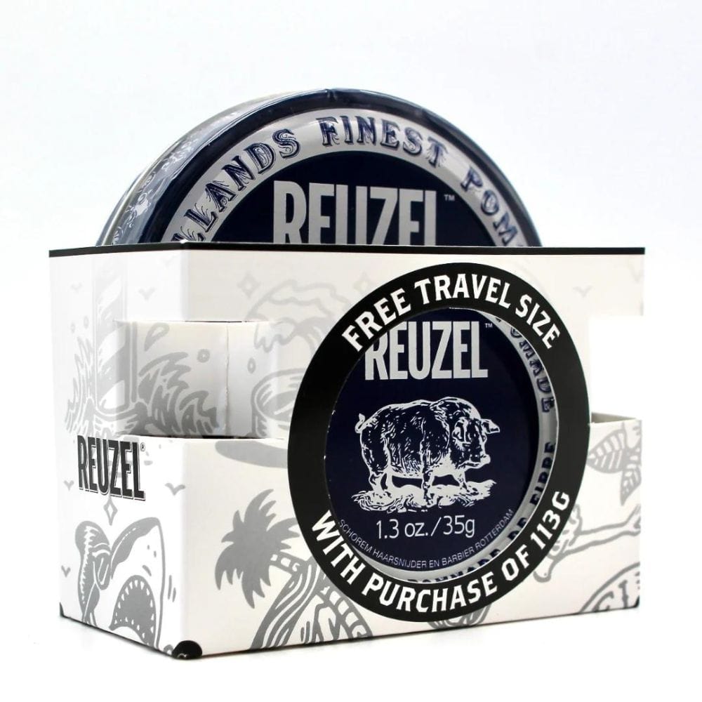 Hair Styling Product Reuzel Fiber Pomade Road Trip 113g + Free Travel Size 35g