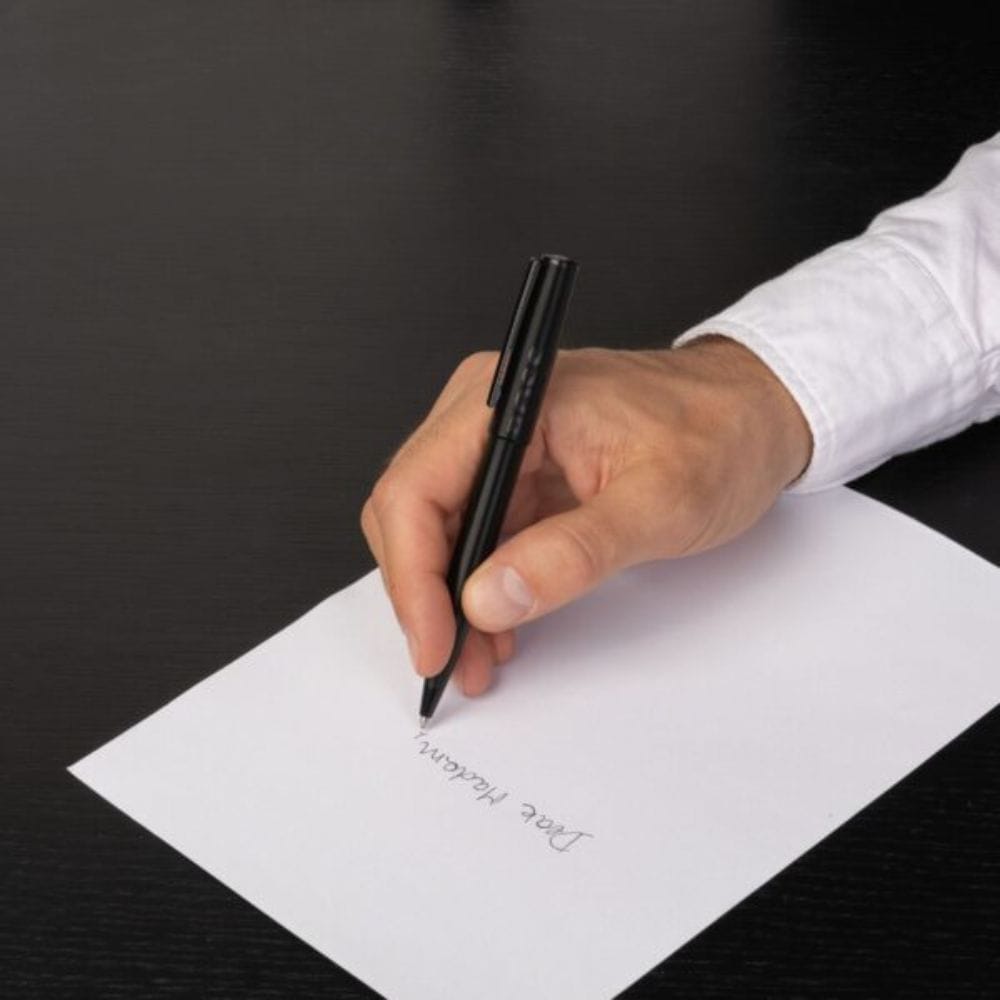 Hugo Boss Ballpoint Pen Label Black