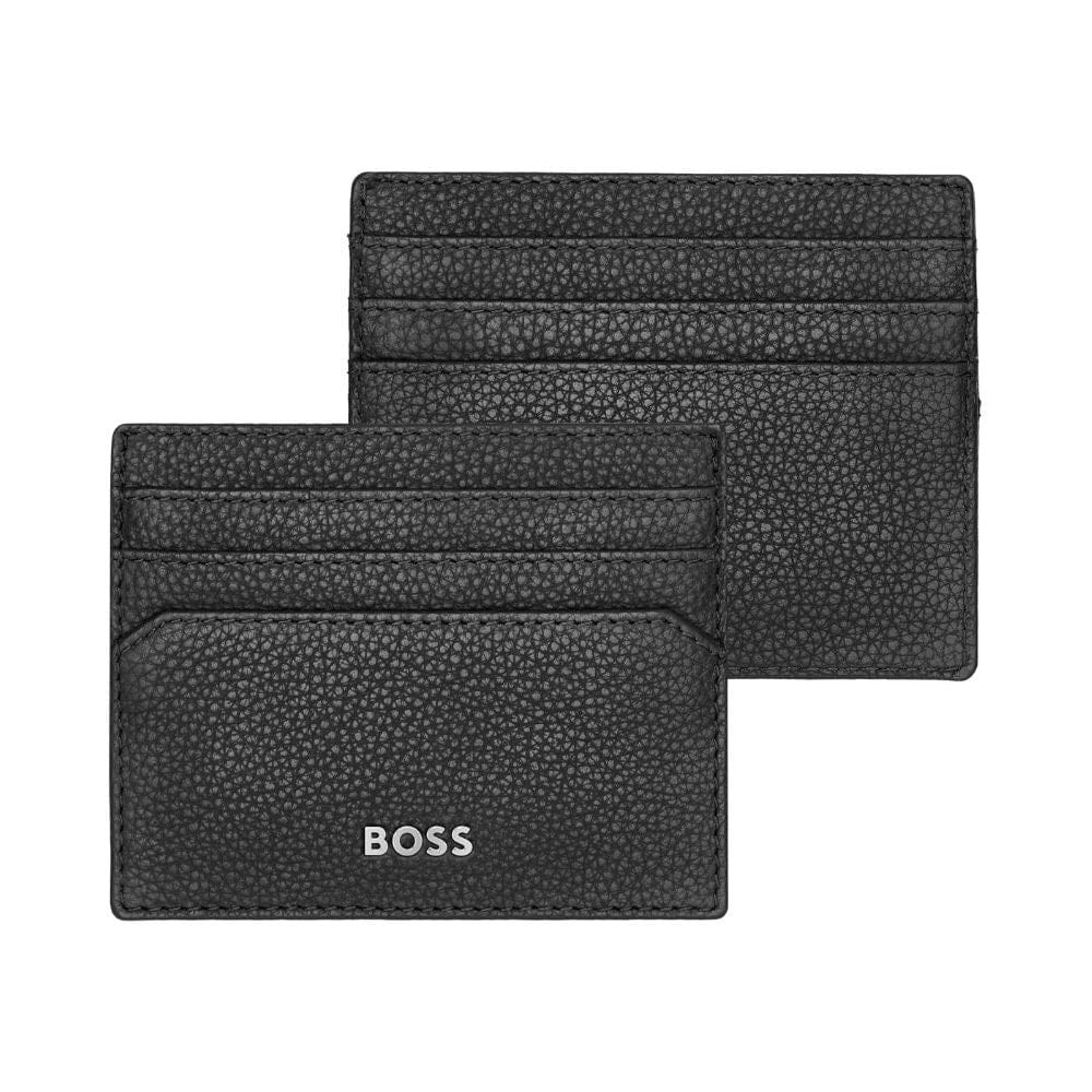 Hugo Boss Leather Card holder Classic Grained Black