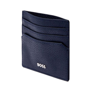 Hugo Boss Leather Card holder Classic Grained Navy