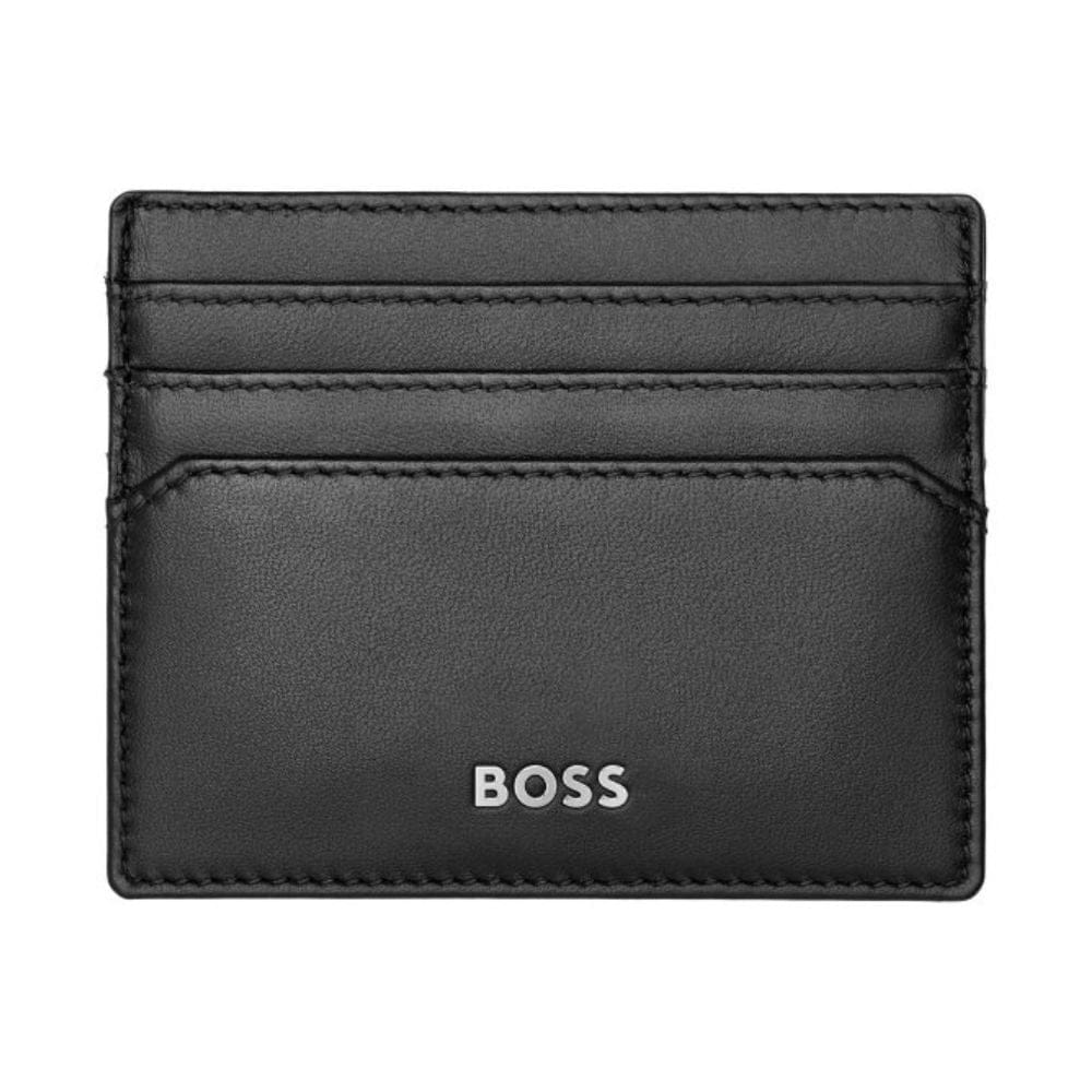 Hugo Boss Leather Card Holder Classic Smooth Black