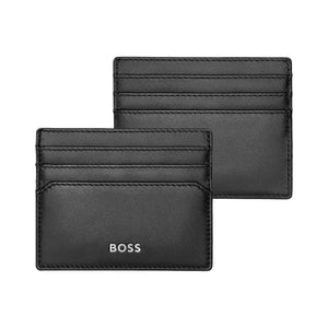 Hugo Boss Leather Card Holder Classic Smooth Black