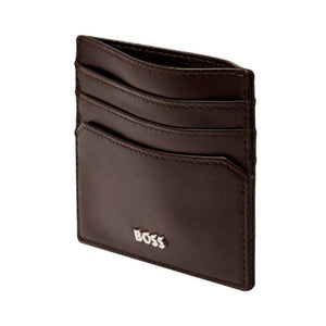 Hugo Boss Leather Card Holder Classic Smooth Brown