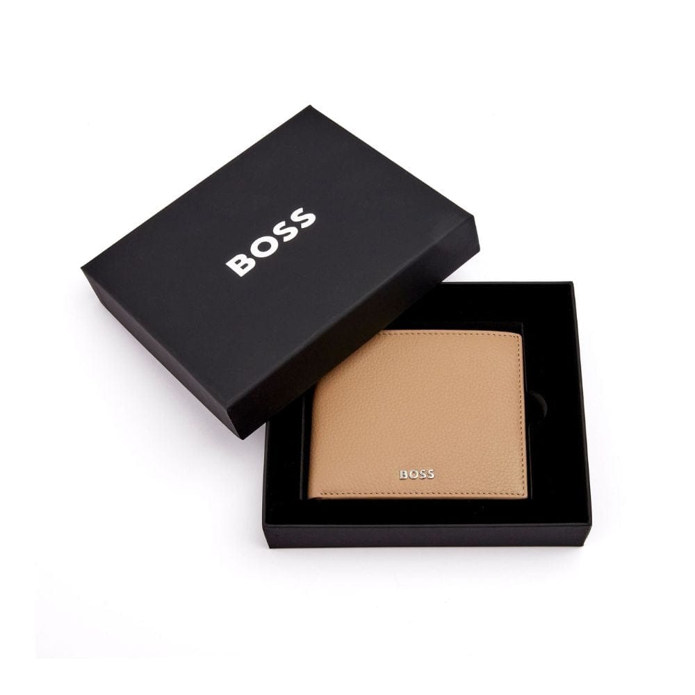 Hugo Boss Leather Wallet Classic Grained Camel