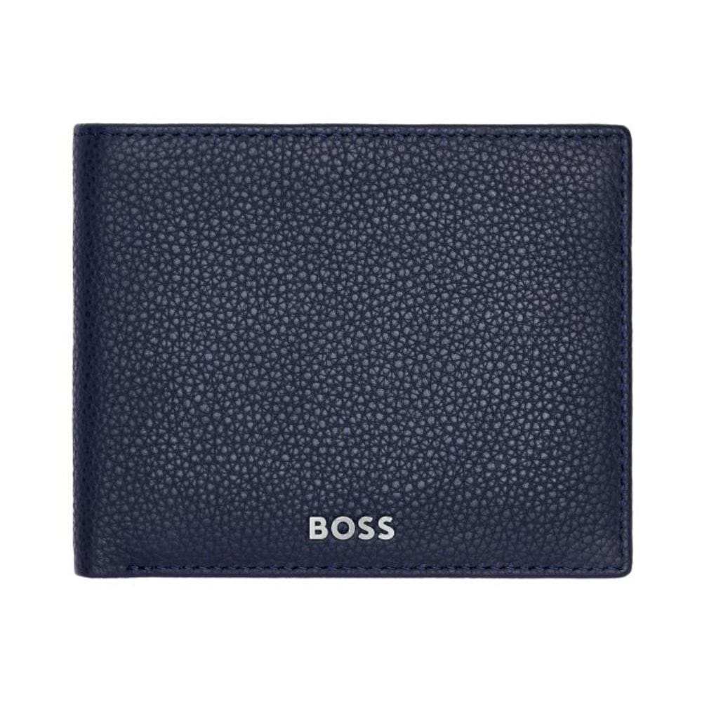 Hugo Boss Leather Wallet Classic Grained Navy
