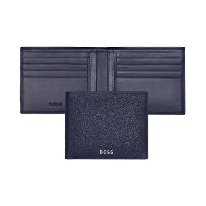 Hugo Boss Leather Wallet Classic Grained Navy