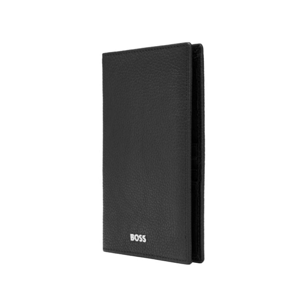 Hugo Boss Passport Holder Classic Grained Black Leather