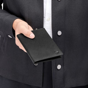 Hugo Boss Passport Holder Saffiano Leather Black