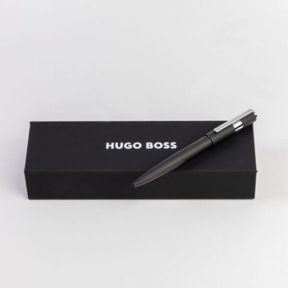 Pen Hugo Boss Ballpoint Pen Gear Pinstripe Black / Chrome