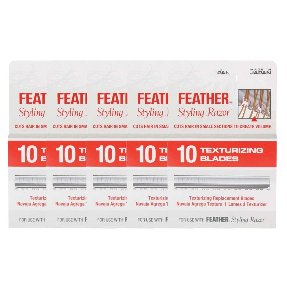 Feather Razorblade Dimensions Feather Styling Razor Texturizing Blades (50) – Style & Swagger