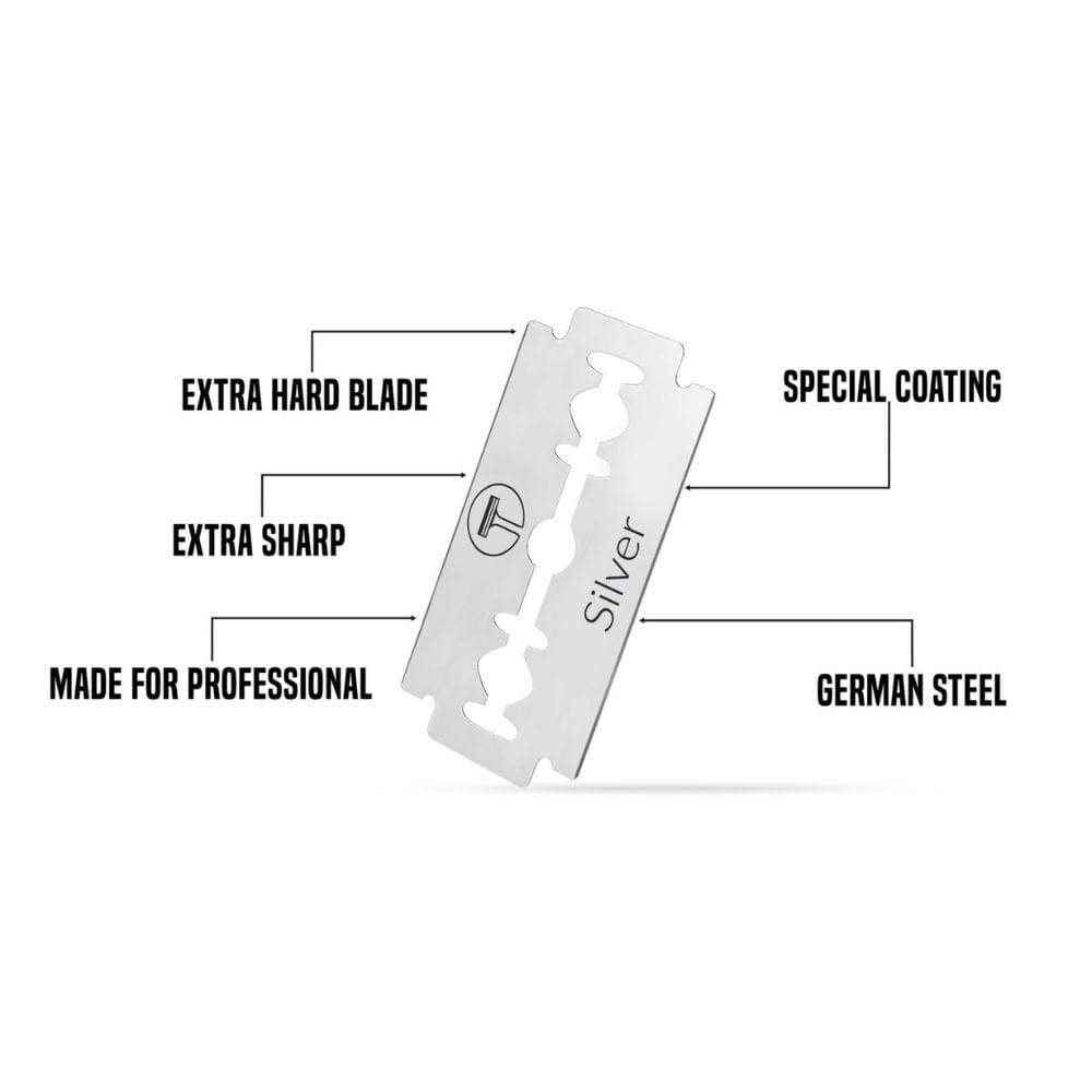 My-Blades® Silver Double Edge Steel Razor Blades (50 Pack) – Style ...