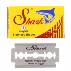 Razor Blade Shark DE Safety Razor Blades, Super Chrome, (Pack of 5)