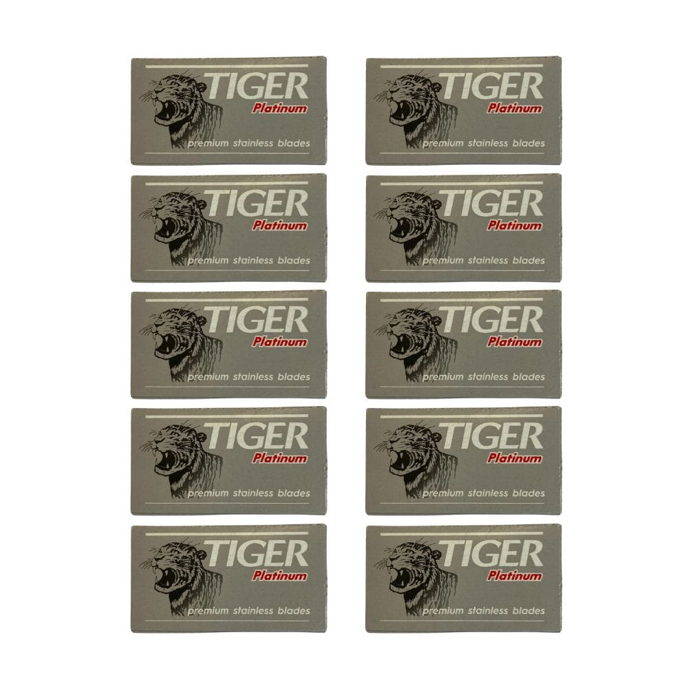 Razor Blade Tiger Platinum DE Safety Razor Blades (50)