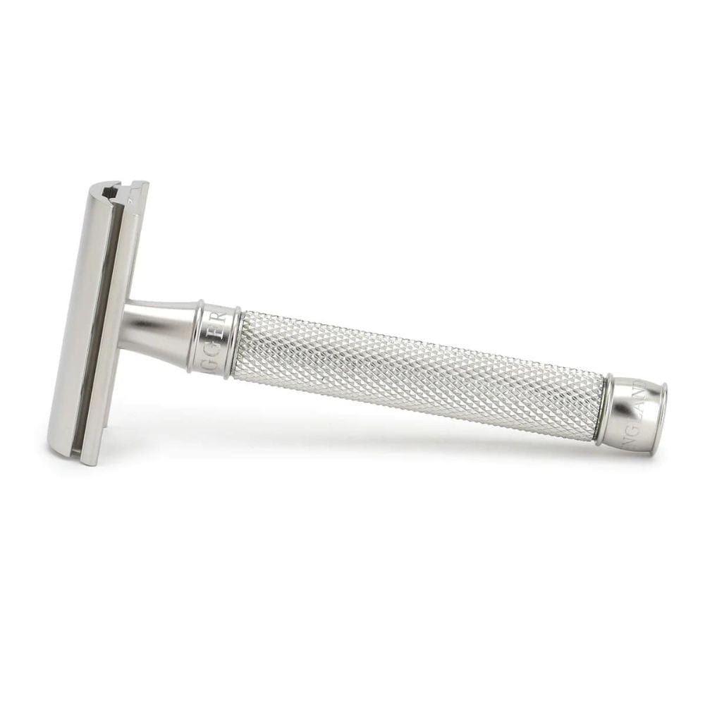 Safety Razor Edwin Jagger 3ONE6 Stainless Steel Safety Razor - Knurled Silver