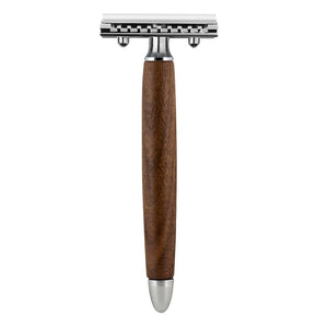 Safety Razor Fatip Gentle Closed Comb Safety Razor Walnut Wood