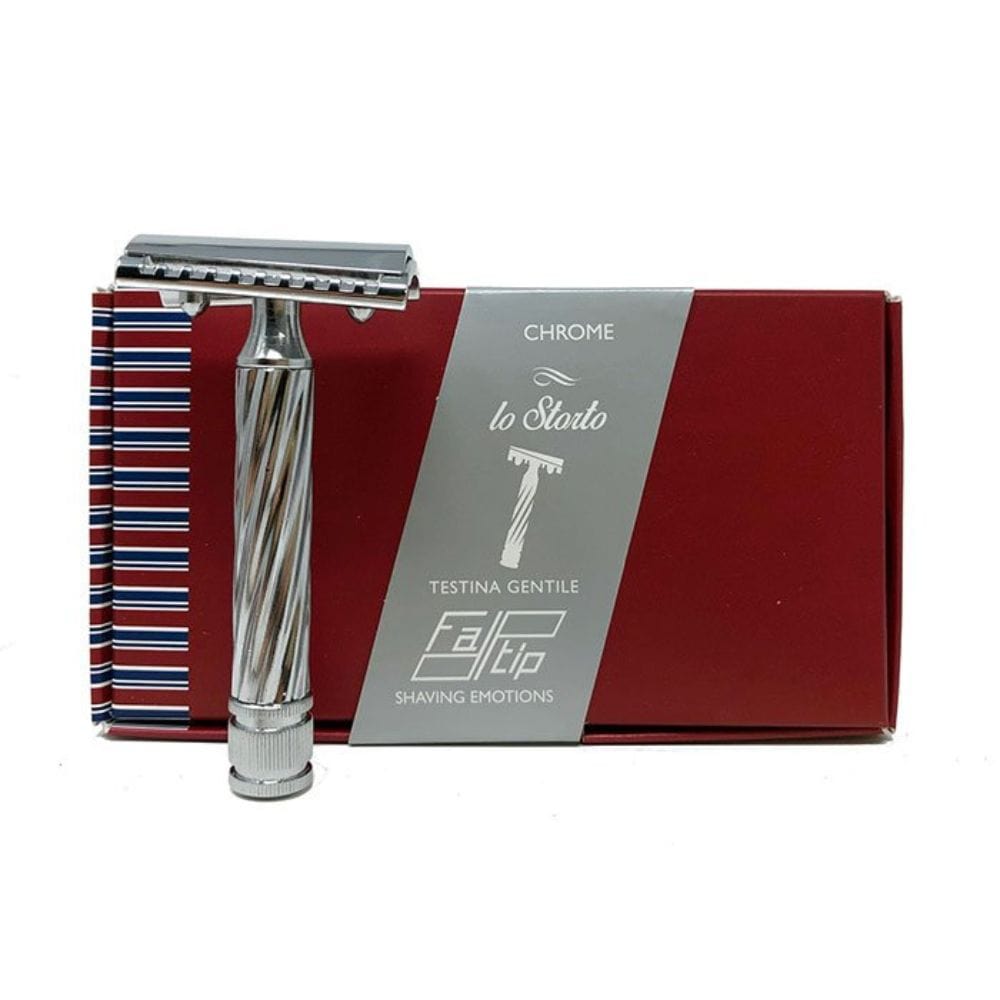 Safety Razor Fatip Lo Storto Gentle Closed Comb Safety Razor Chrome