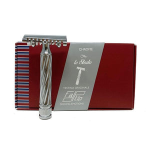 Safety Razor Fatip Original Lo Storto Slant Open Comb DE Safety Razor Classic Chrome