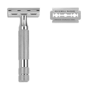 Safety Razor Rockwell 2C Safety Razor White Chrome