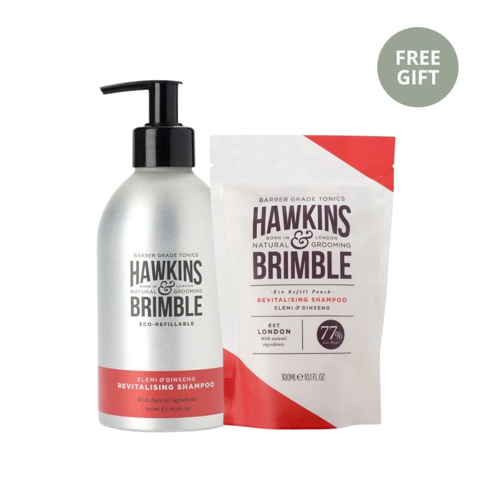 Shampoo Hawkins & Brimble Eco-Refillable Revitalising Shampoo + FREE Refill 300ml