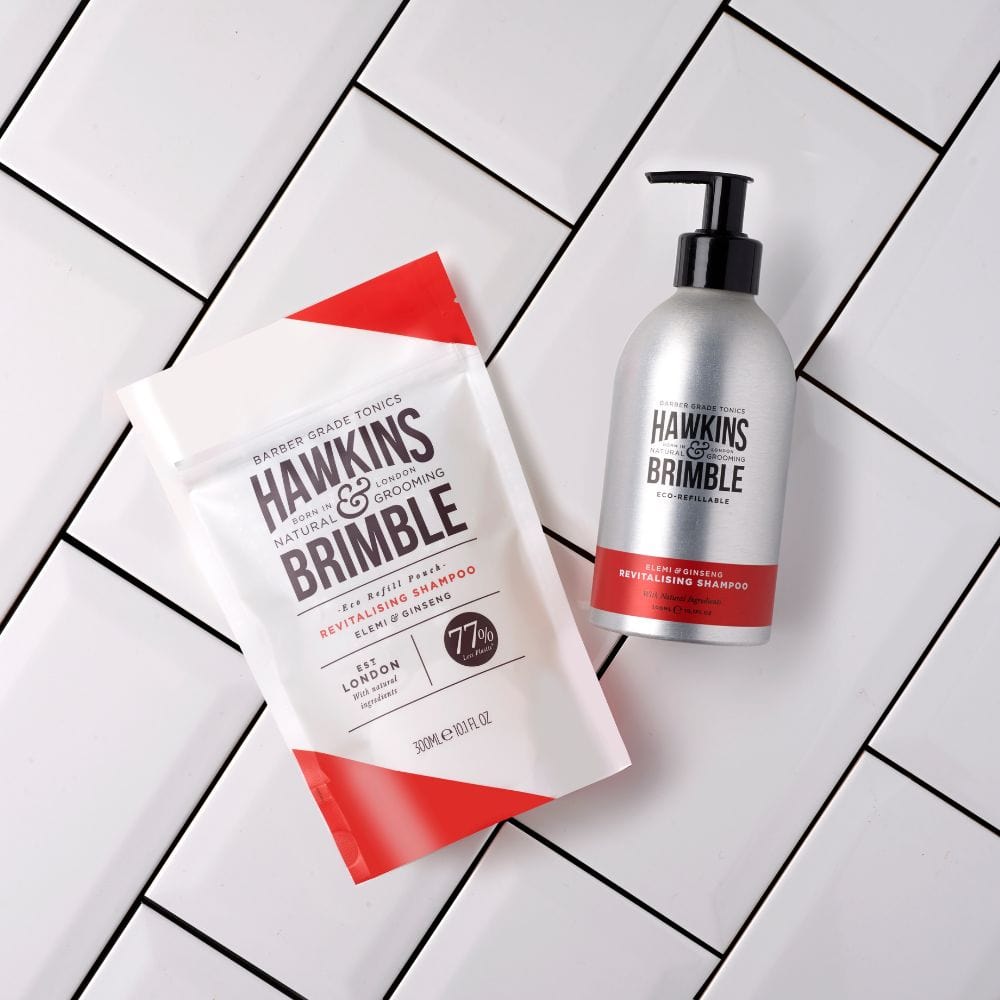 Shampoo Hawkins & Brimble Revitalising Shampoo Refill Pouch 300ml