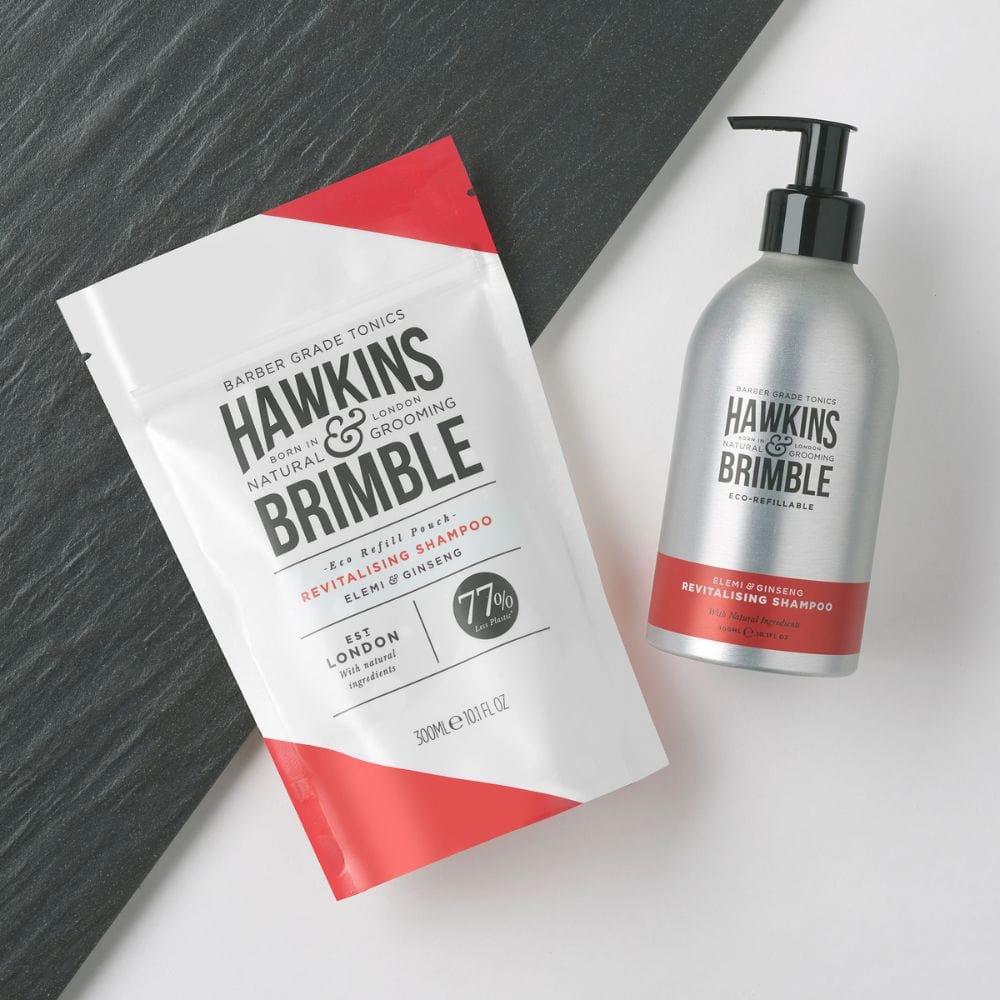 Shampoo Hawkins & Brimble Revitalising Shampoo Refill Pouch 300ml