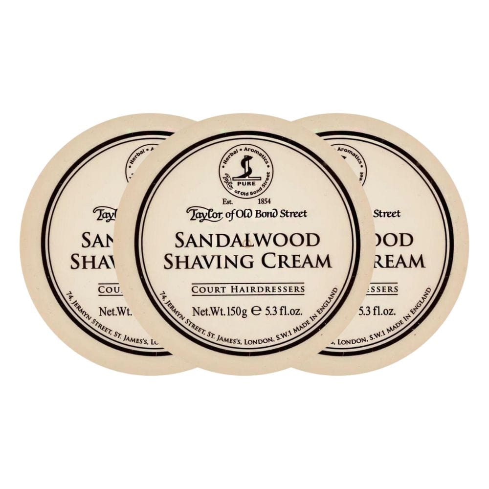 Shaving Cream Taylor of Old Bond Street Sandalwood Shaving Cream Bowl 150g (Pack of 3)