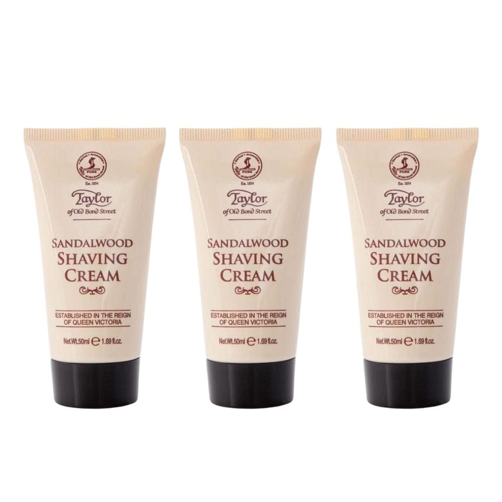 Shaving Cream Taylor of Old Bond Street Sandalwood Shaving Cream Tube 50ml (Pack of 3)