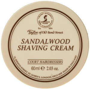 Shaving Soap Taylor of Old Bond Street Sandalwood Shaving Cream Bowl 60ml