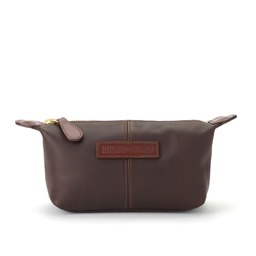 Toiletry Bag Hawkins & Brimble Wash Bag (Brown Leather)