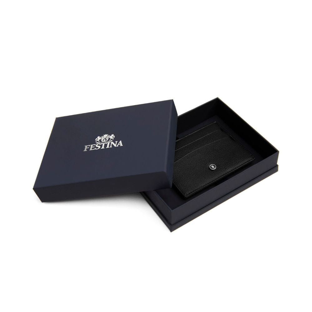 Wallet Festina Leather Card Holder Button Black