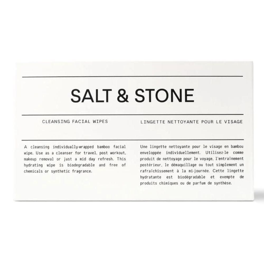 Face Cleanser Salt & Stone Cleansing Facial Wipes (20 Pack)