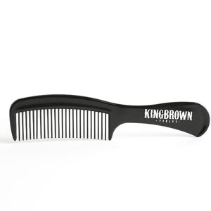 Hair Comb King Brown Black Handle Comb