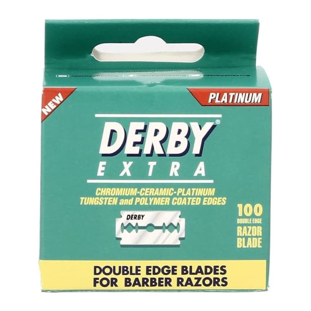 Razor Blade Derby Extra Super Stainless Double Edge Blades - Pack of 100 Blades