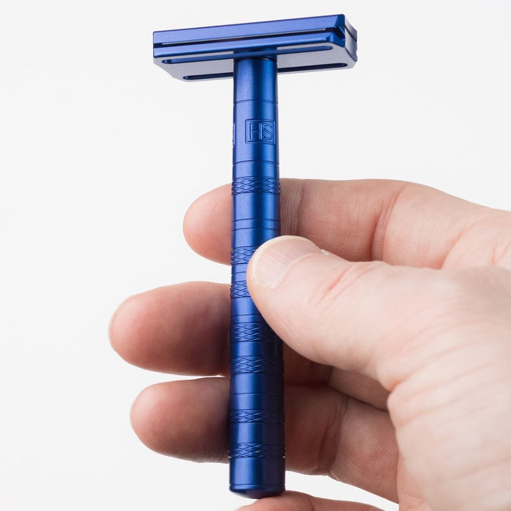 Henson Shaving AL13 DE Safety Razor Steel Blue – Style & Swagger