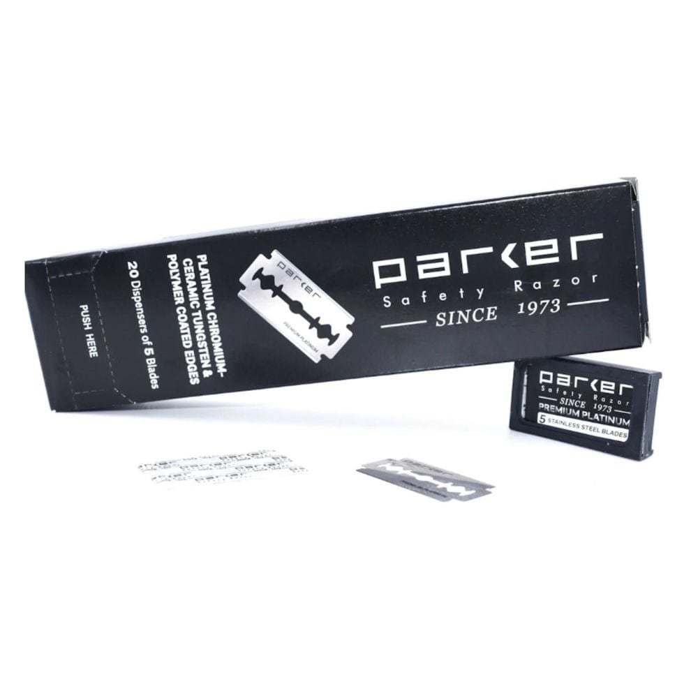 Safety Razor Parker Premium Platinum Double Edge Safety Razor Blades (100)