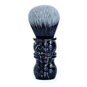 Shaving Brush Tuxedo HD Knot YAQI Synthetic Shaving Brush Black Marble