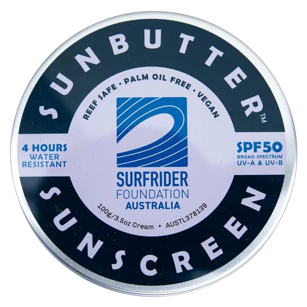 Sunscreen Sunbutter Surfrider Reef Safe Sunscreen SPF50 Water Resistant 100g