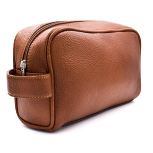 Toiletry Bag Parker Brown Saddle Leather Toiletry Bag